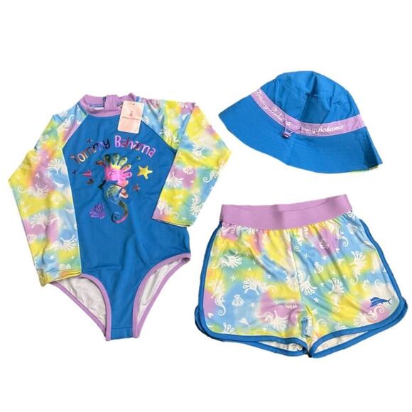 Tommy Bahama Girls Swim Set Seahorse Size 5 NWT - Picture 2 of 7